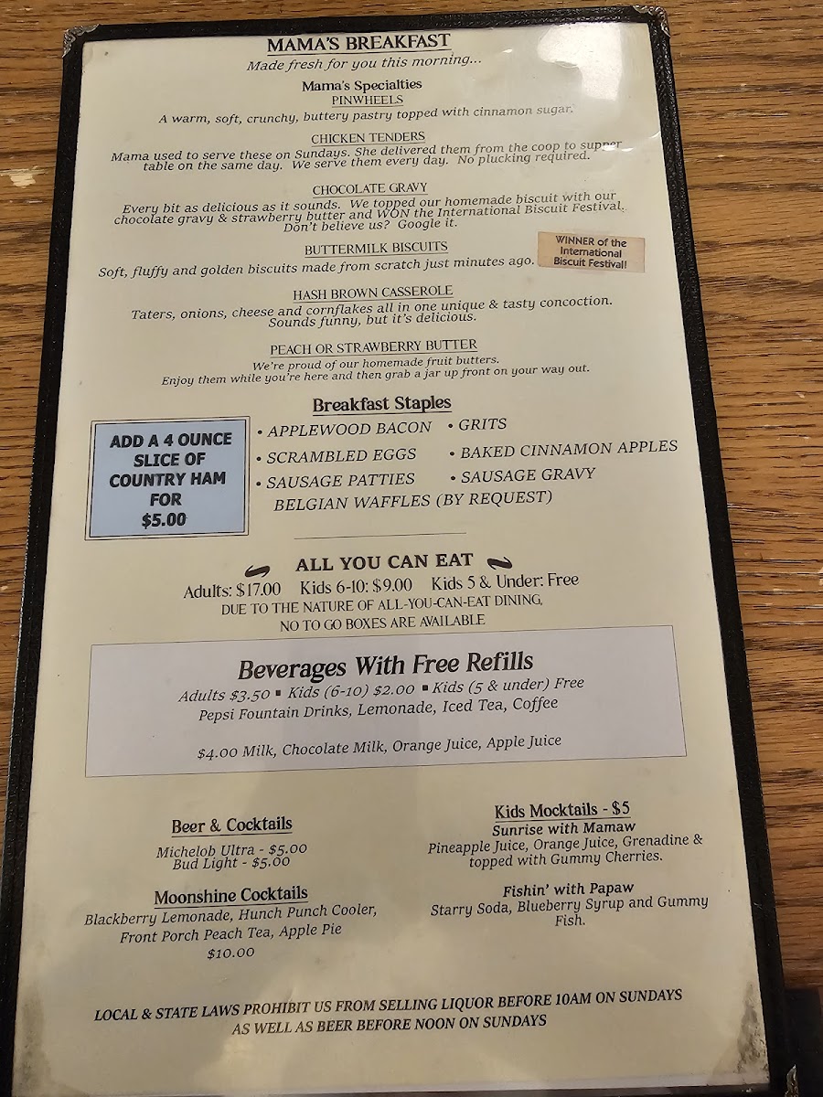 Mama's Farmhouse Menu - Image 3